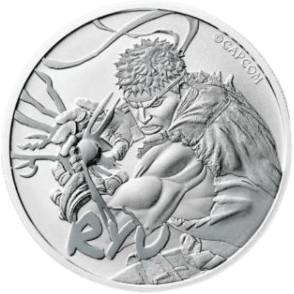 Zilveren Ryu Street Fighter munt 1 troy ounce