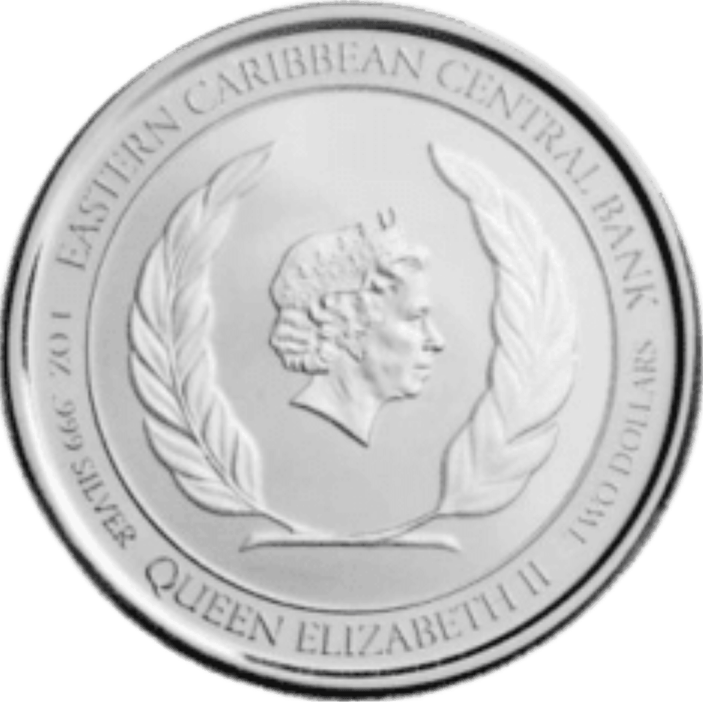 Zilveren St. Lucia Couple munt 1 troy ounce