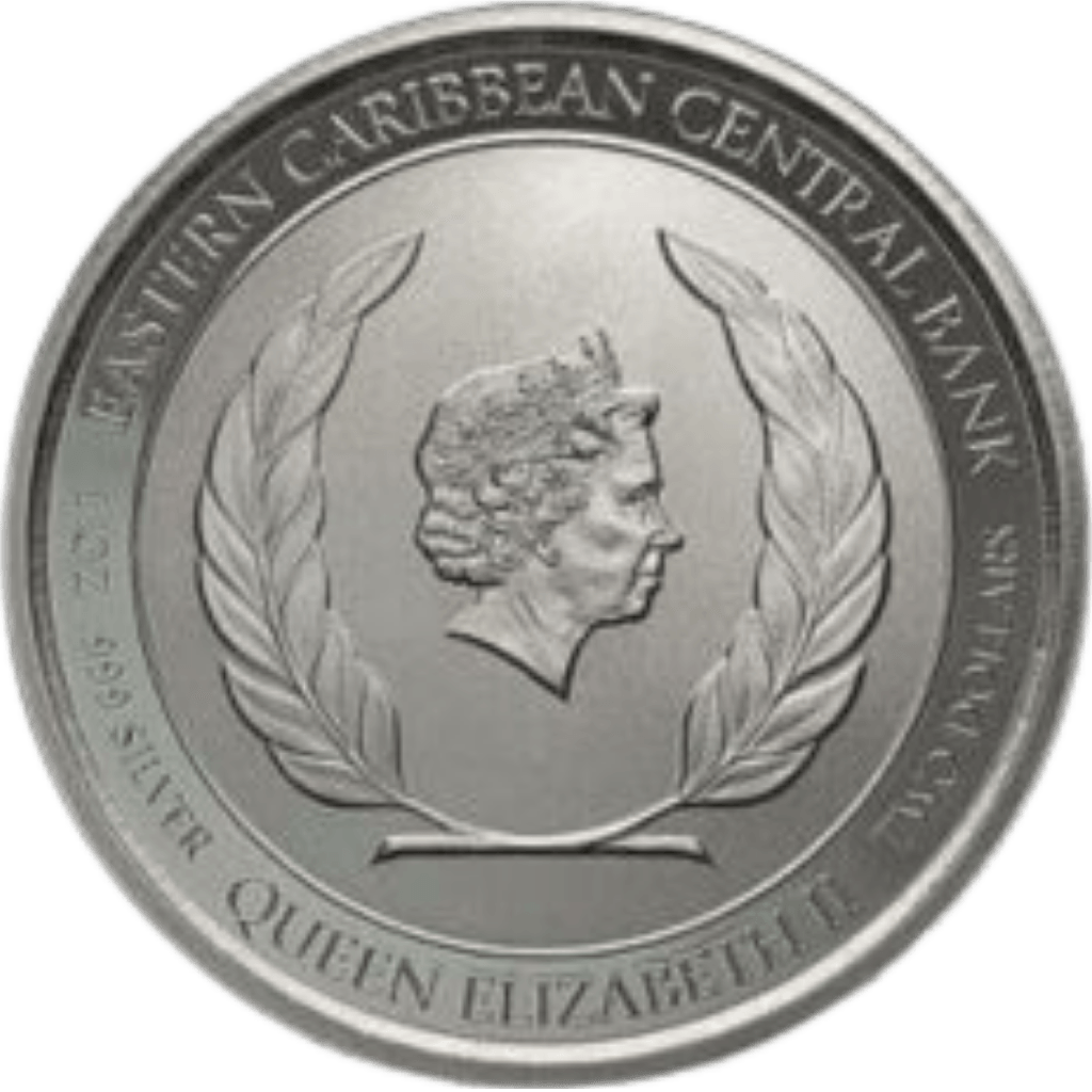 Zilveren St. Lucia Whiptail Lizard munt 1 troy ounce