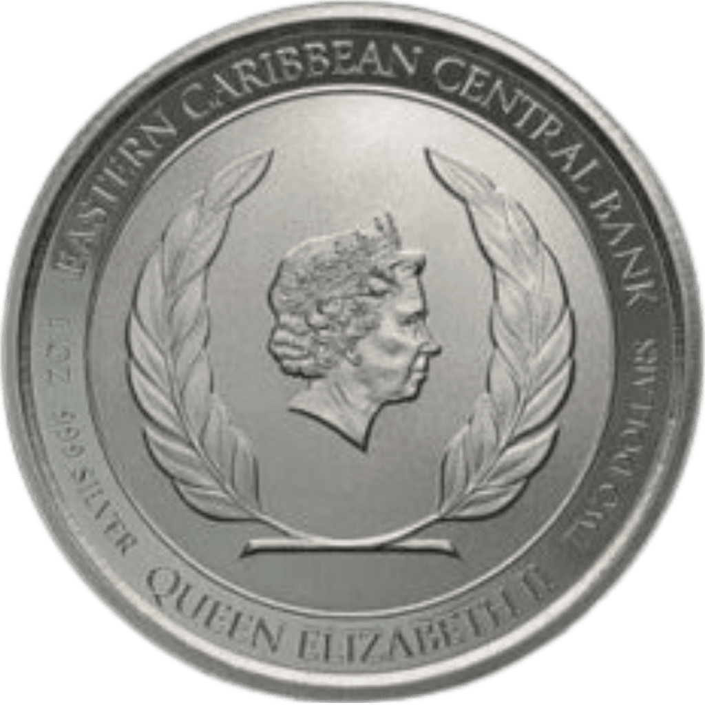 Zilveren St. Lucia Whiptail Lizard munt 1 troy ounce