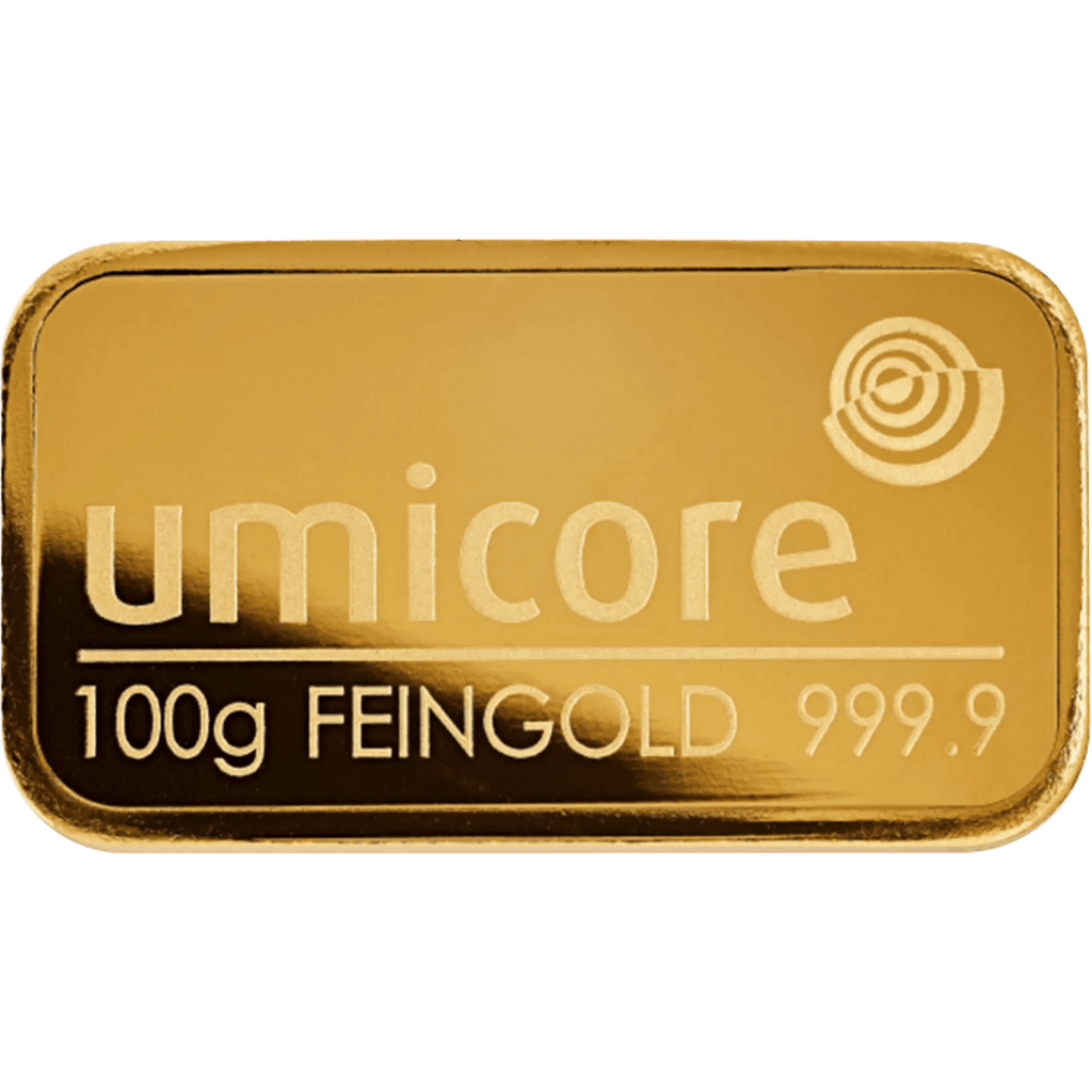 Umicore goudbaar 100 gram