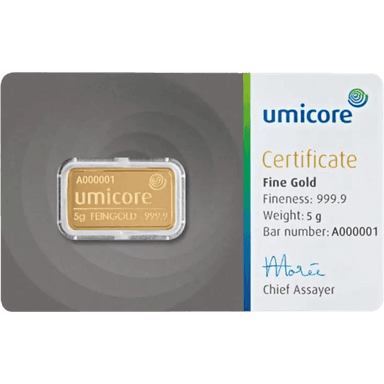 5 gram goudbaar Umicore