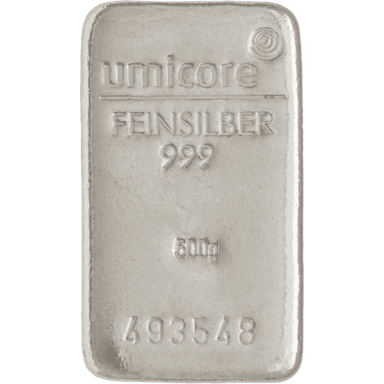 Umicore zilverbaar 500 gram