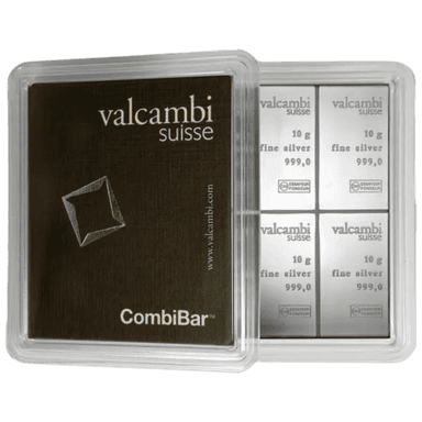 Valcambi CombiBar 10x10 gram zilver