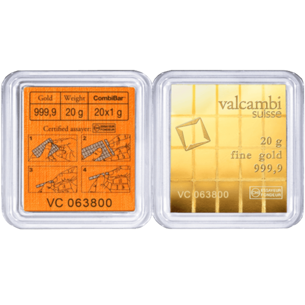 Valcambi CombiBar 20 x 1 gram goud