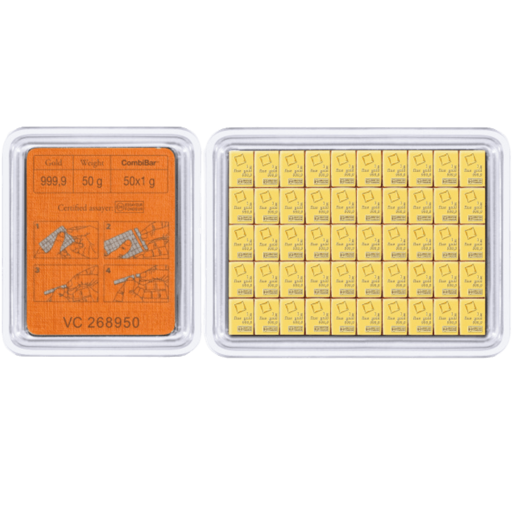 Valcambi CombiBar 50 x 1 gram goud