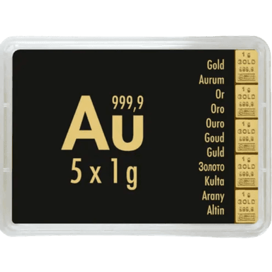 Valcambi CombiBar 5 x 1 gram goud