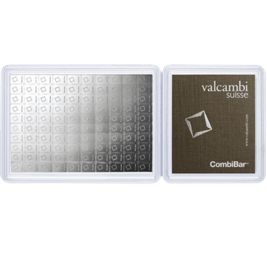 Valcambi CombiBar 100 x 1 gram zilver
