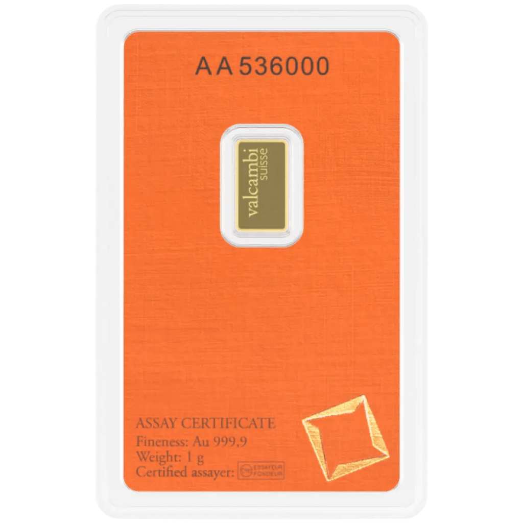 Valcambi goudbaar 1 gram