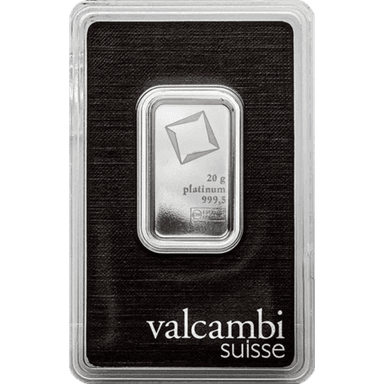 Valcambi platinabaar 20 gram