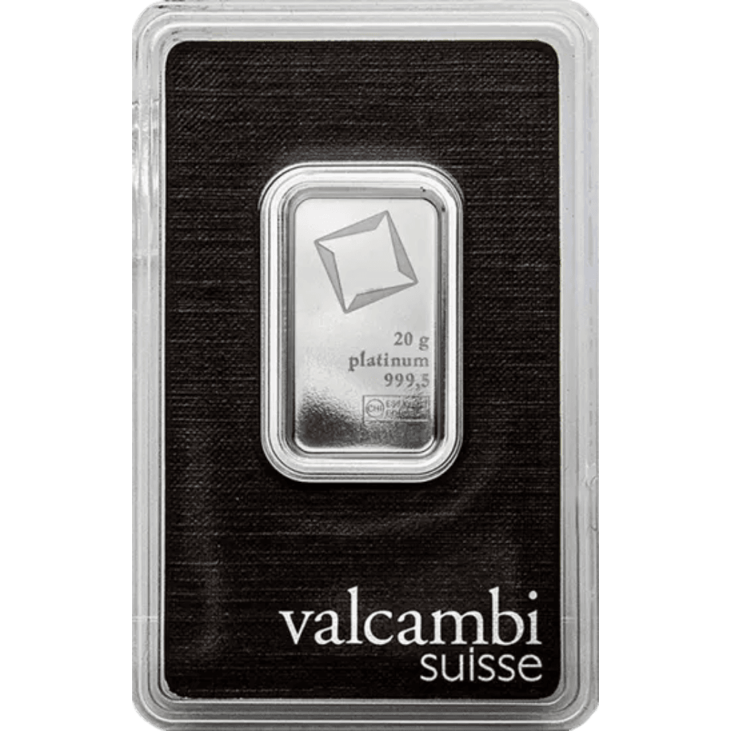 Valcambi platinabaar 20 gram