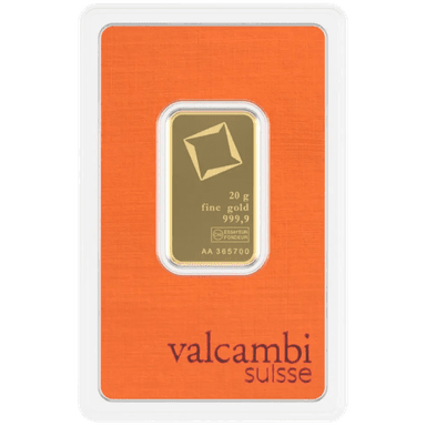 Valcambi goudbaar 20 gram