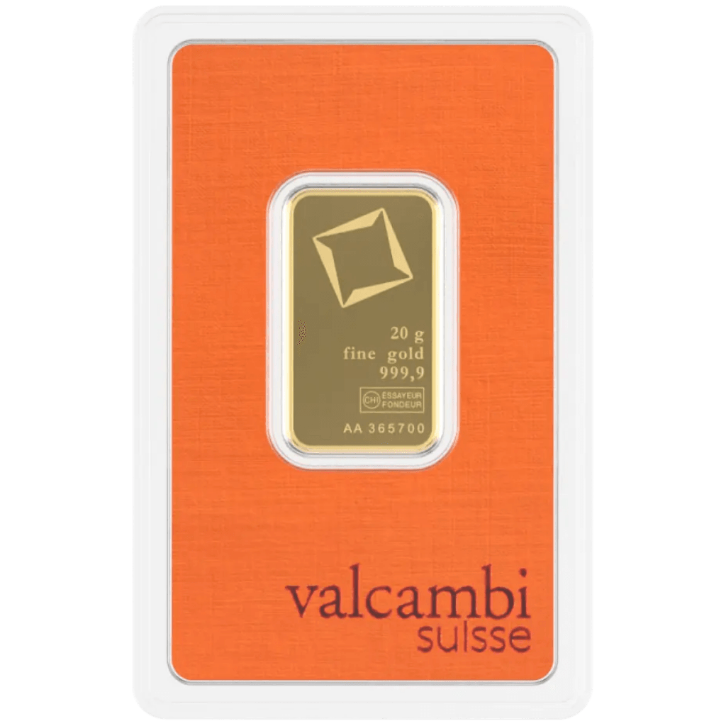 Valcambi goudbaar 20 gram