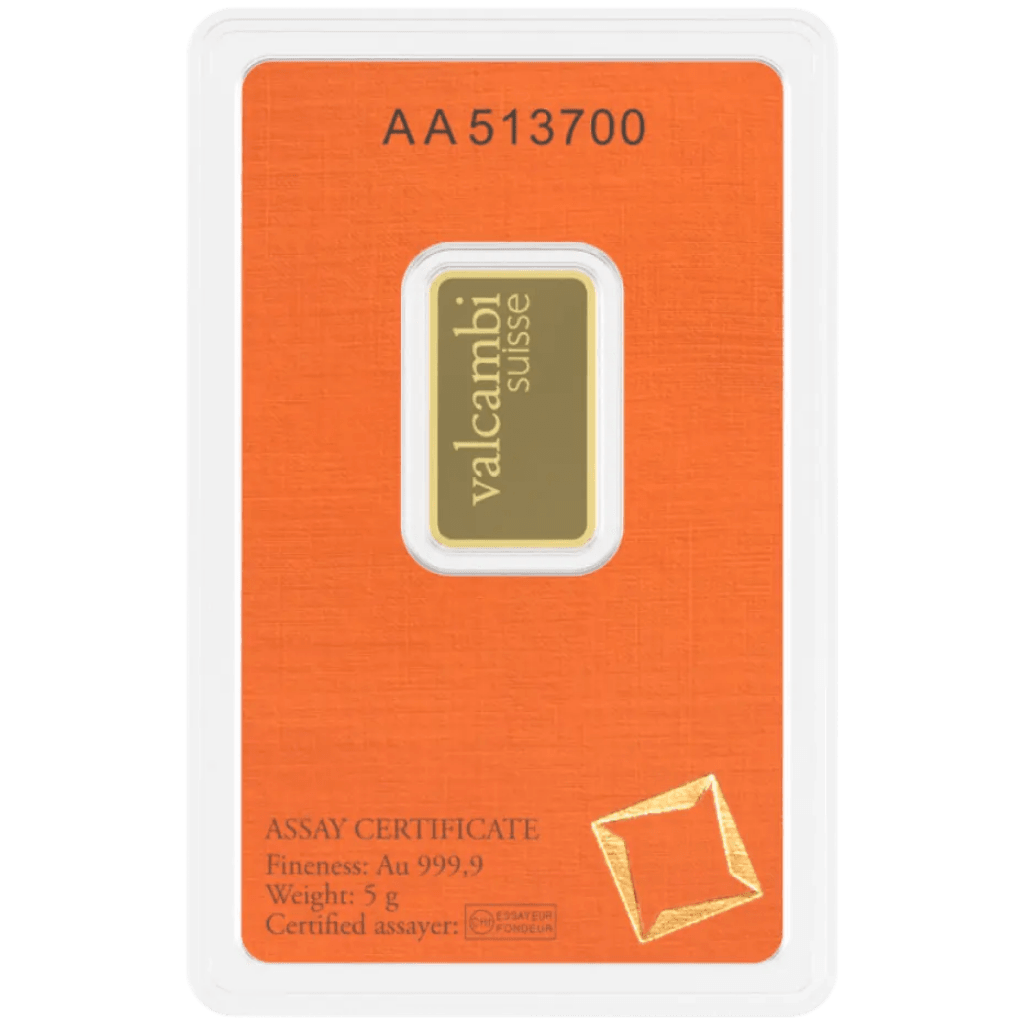 Valcambi goudbaar 5 gram