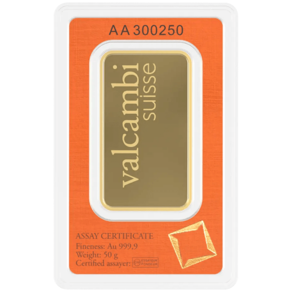 Valcambi goudbaar 50 gram