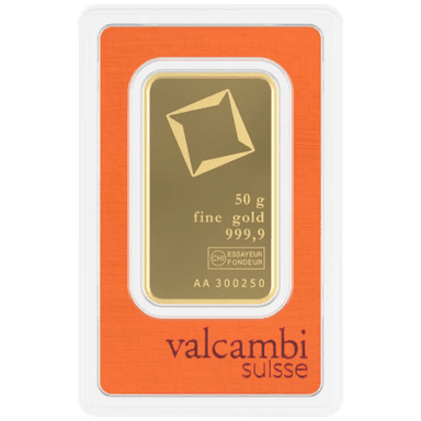 Valcambi goudbaar 50 gram