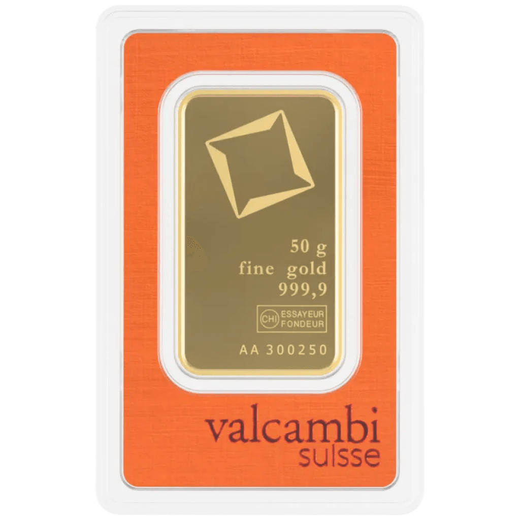 Valcambi goudbaar 50 gram