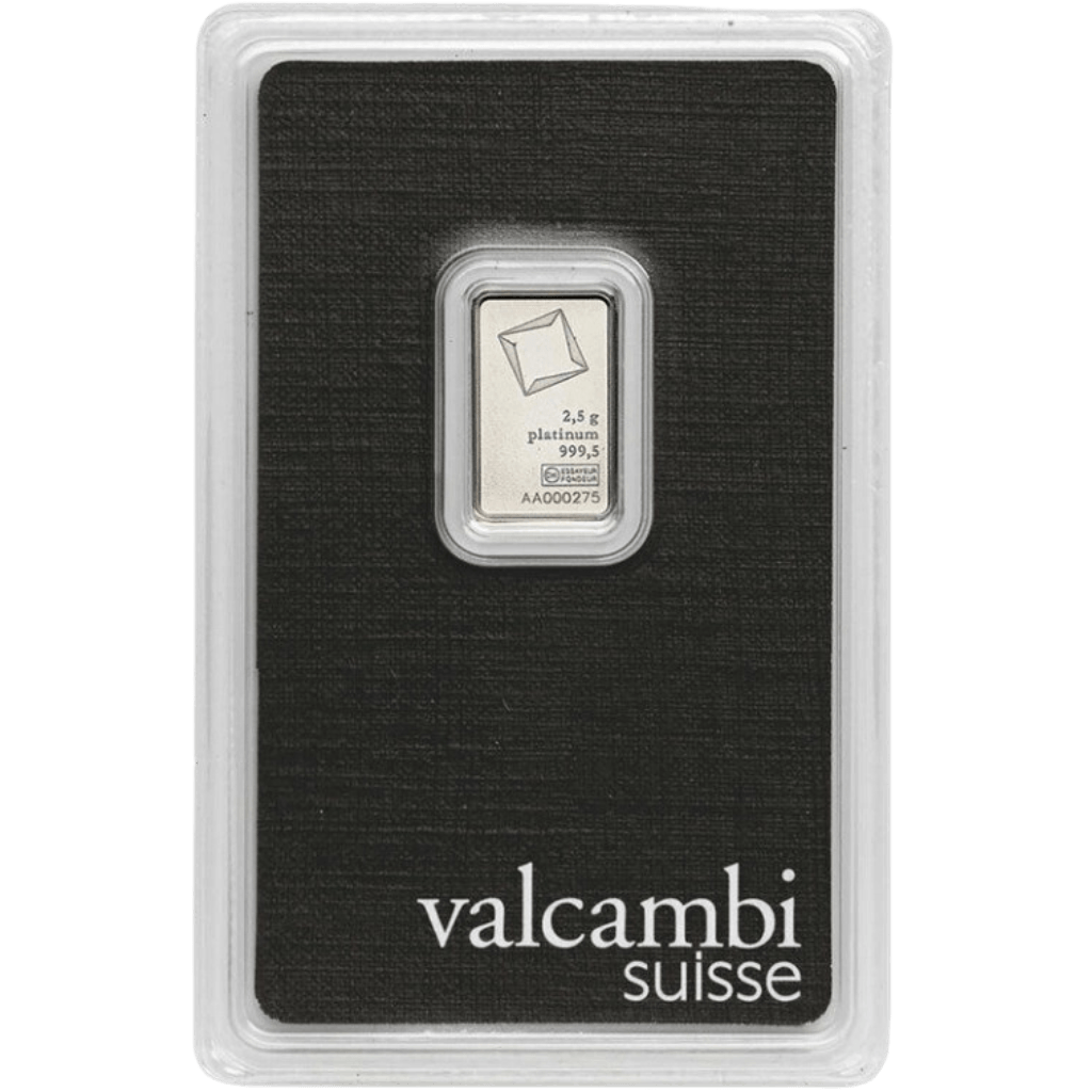 Valcambi platinabaar 2,5 gram