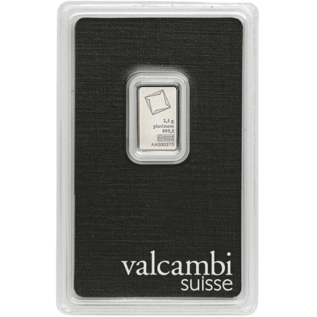 Valcambi platinabaar 2,5 gram