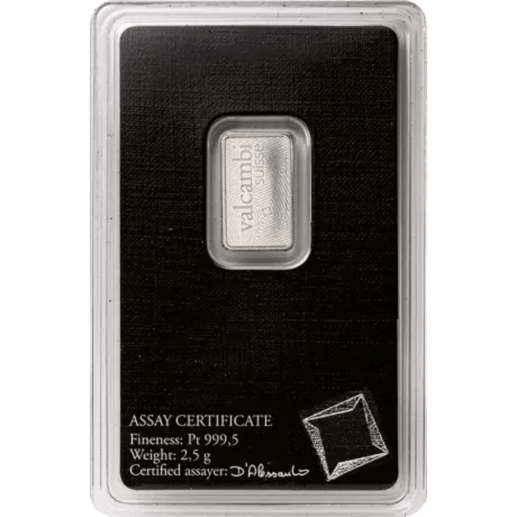 Valcambi platinabaar 2,5 gram