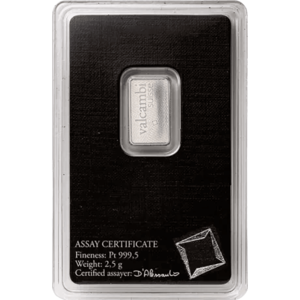 Valcambi platinabaar 2,5 gram