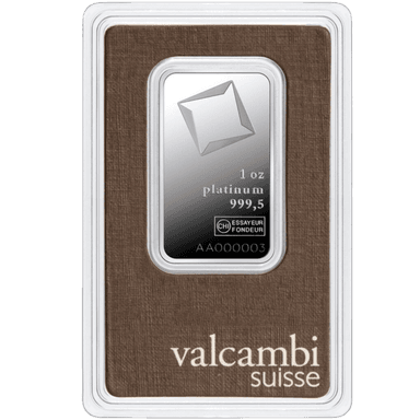 Valcambi platinabaar 1 troy ounce