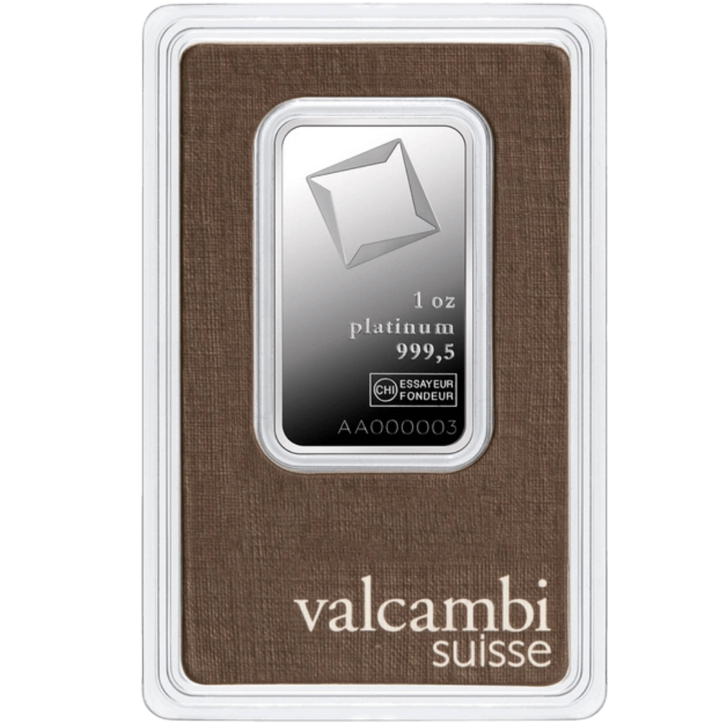 Valcambi platinabaar 31.1 gram