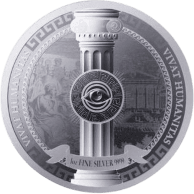 Zilveren Vivat Humanitas munt 1 troy ounce