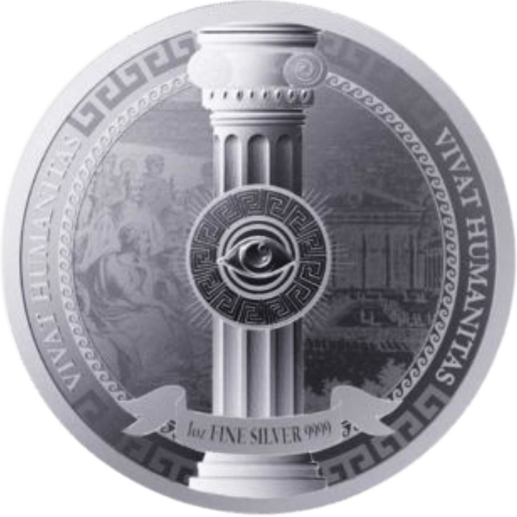 Zilveren Vivat Humanitas munt 1 troy ounce