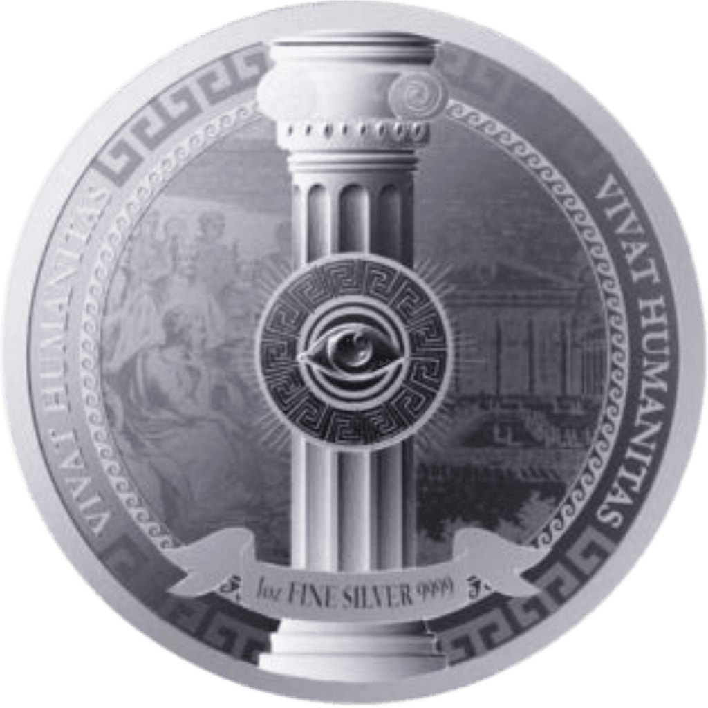 Zilveren Vivat Humanitas munt 1 troy ounce