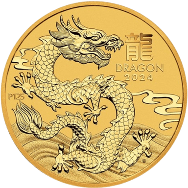 Gouden Lunar munt 1/10 troy ounce