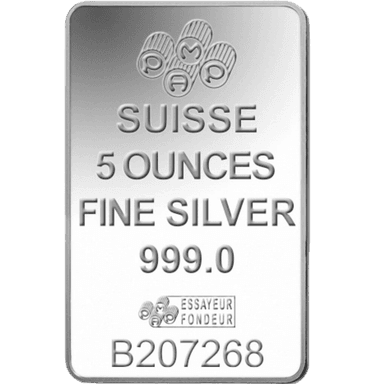 Zilverbaar divers 5 troy ounce