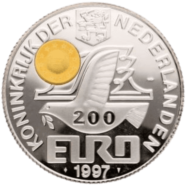 Zilveren 200 euro munt 5 troy ounce