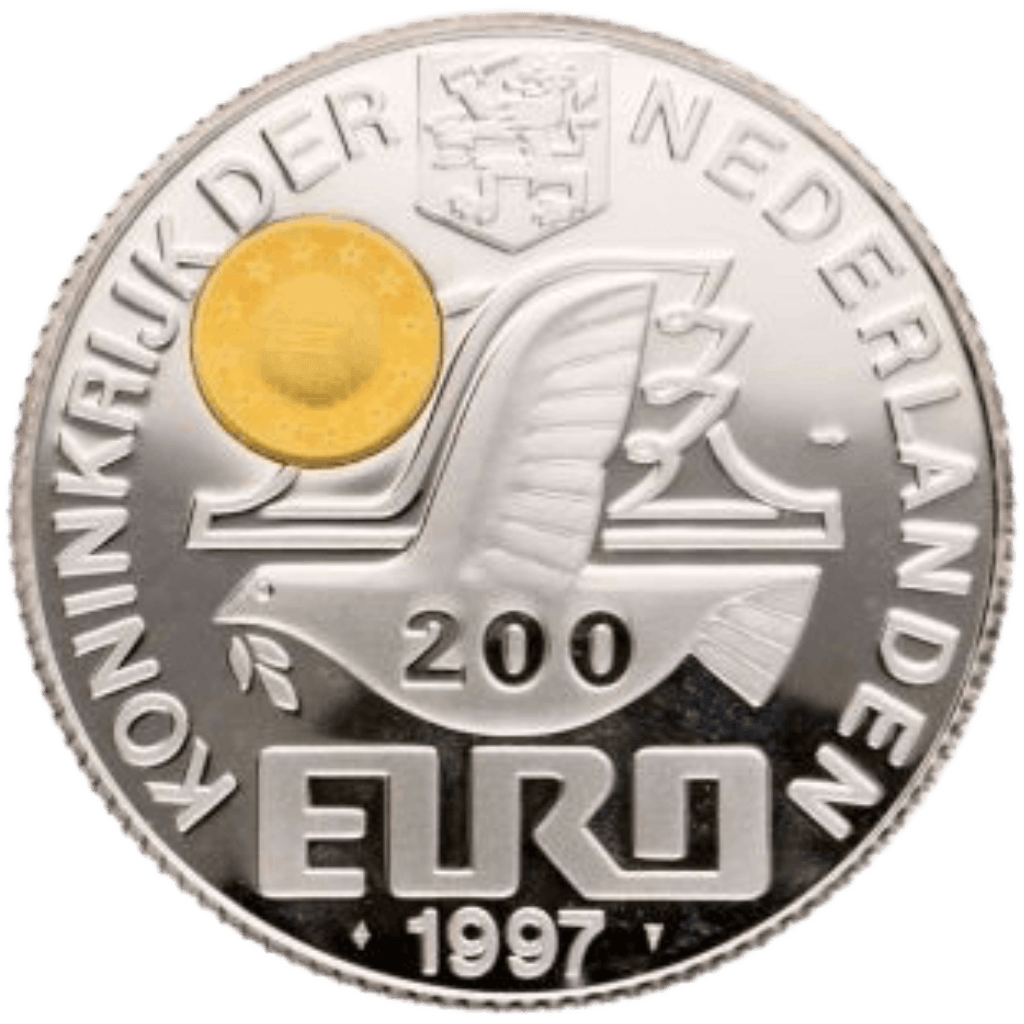 Zilveren 200 euro munt 5 troy ounce