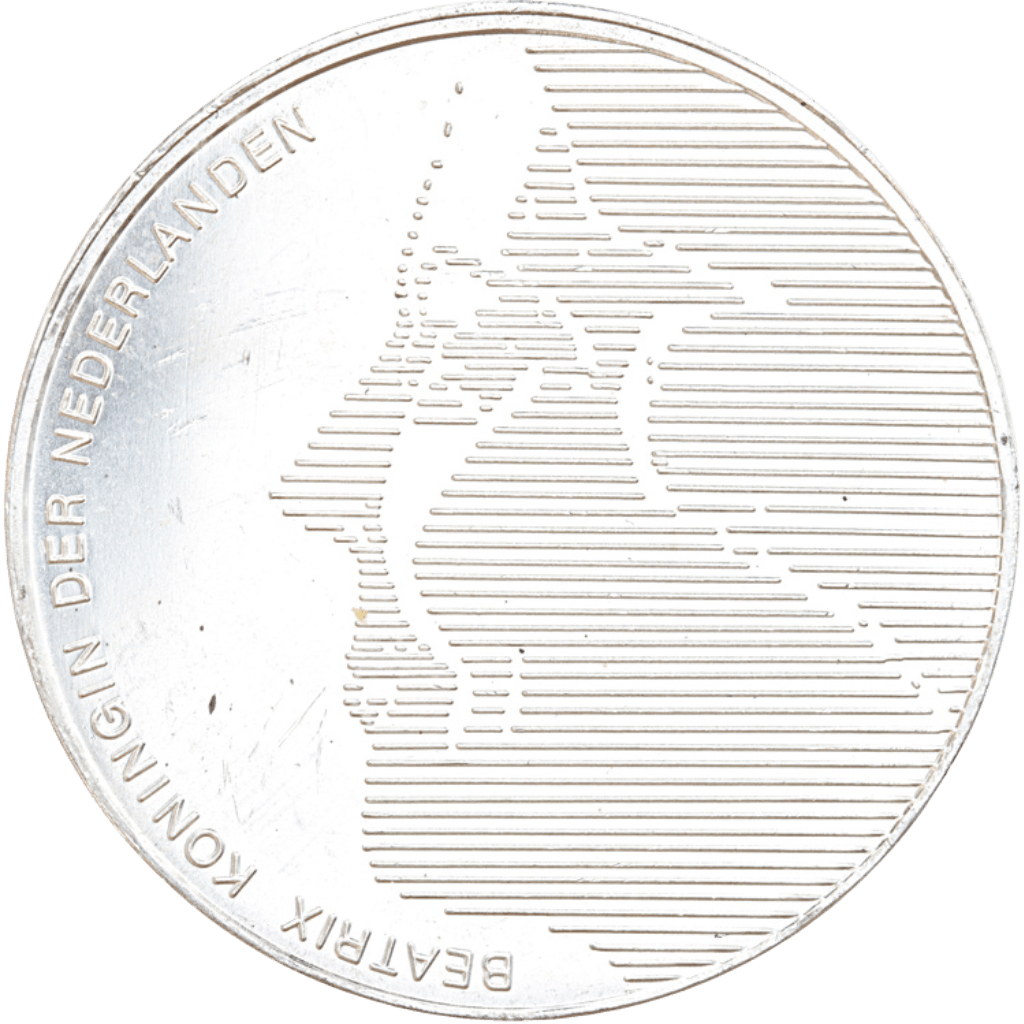 Zilveren Nederlandse 50 gulden munt