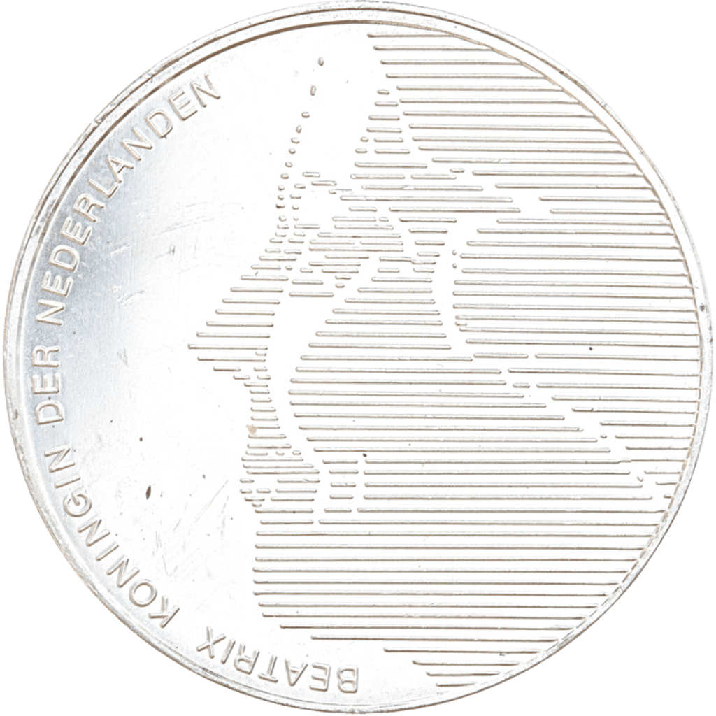 Zilveren Nederlandse 50 gulden munt