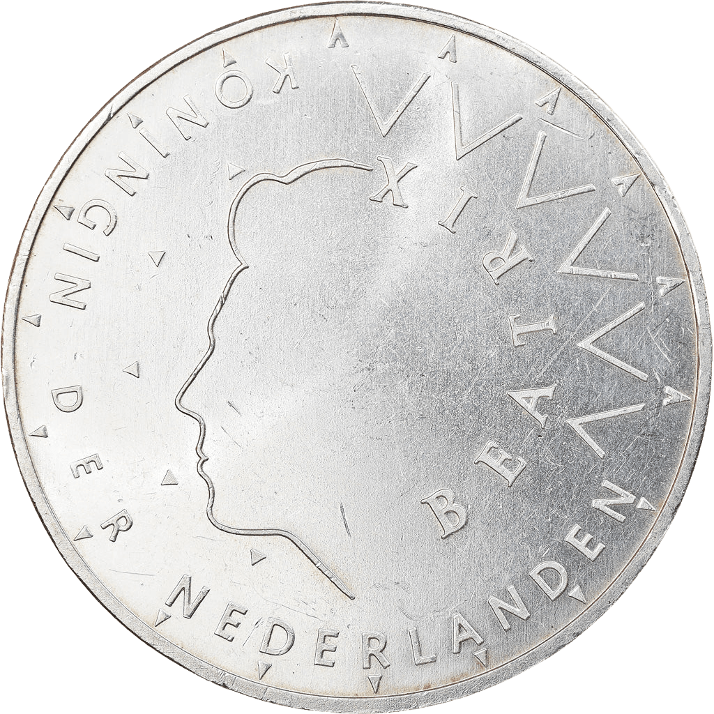 Zilveren Nederlandse 50 gulden munt