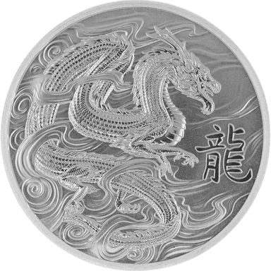 Zilveren Ascension Islands Dragon munt 1 troy ounce