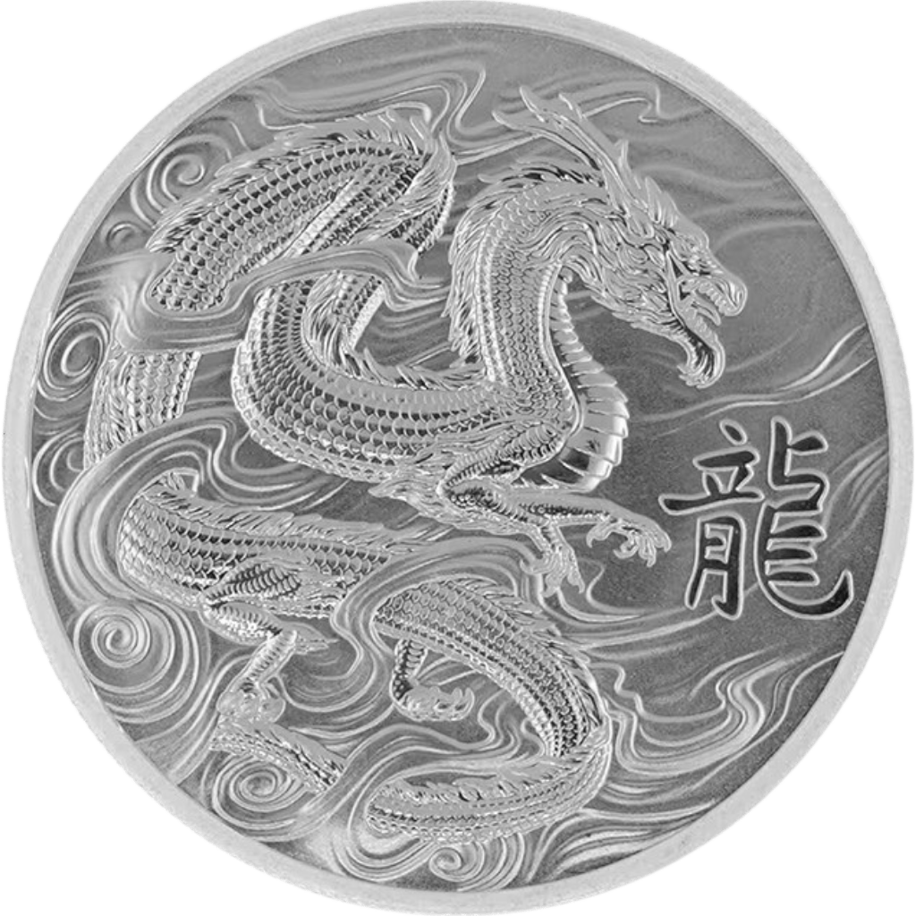 Zilveren Ascension Islands Dragon munt 1 troy ounce
