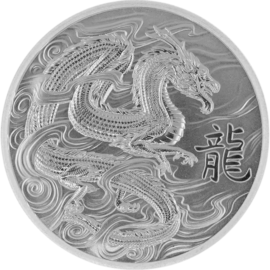 Zilveren Ascension Islands Dragon munt 1 troy ounce