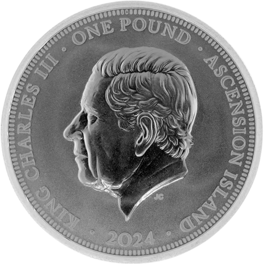 Zilveren Ascension Islands Dragon munt 1 troy ounce