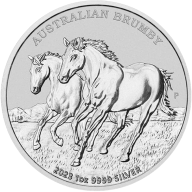 Zilveren Australian Brumby munt 1 troy ounce