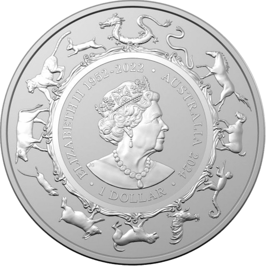 Zilveren Royal Australian Mint Lunar munt 1 troy ounce