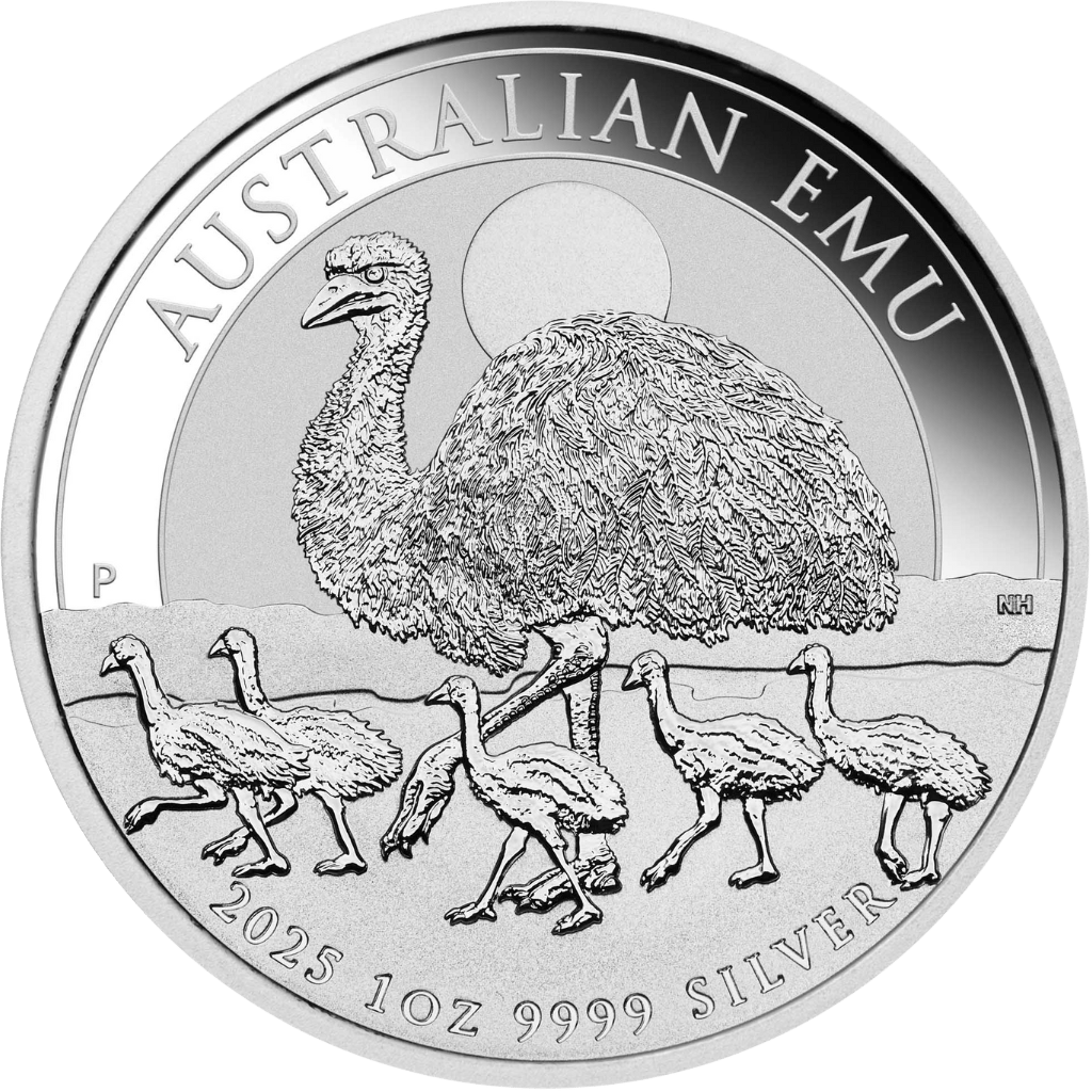 Zilveren Australische Emu munt 1 troy ounce
