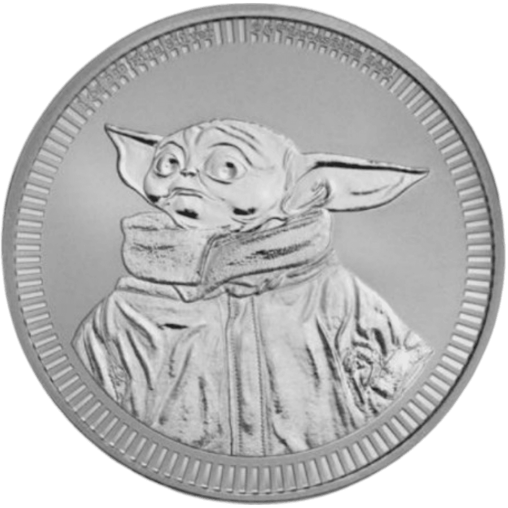 Zilveren Star Wars Baby Yoda munt 1 troy ounce