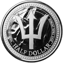 Zilveren Barbados Trident munt 1 troy ounce 1