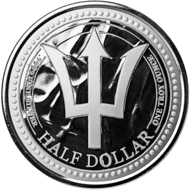 Zilveren Barbados Trident munt 1 troy ounce