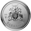 Zilveren Barbados Trident munt 1 troy ounce 2