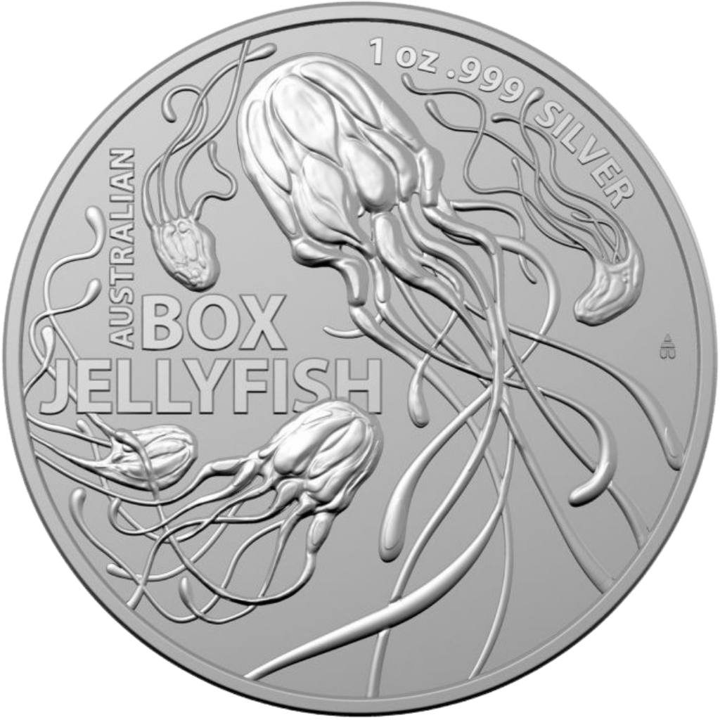 Zilveren Australian Box Jellyfish munt 1 troy ounce
