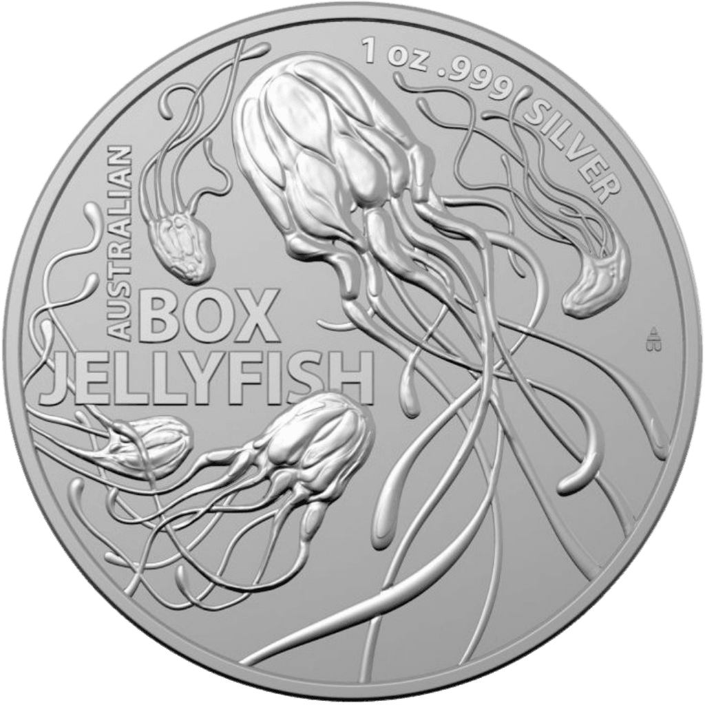 Zilveren Australian Box Jellyfish munt 1 troy ounce